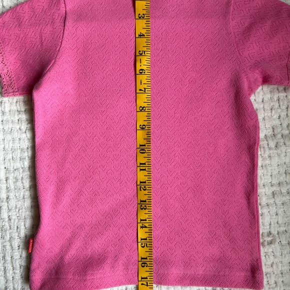 Oilily NWT pink pointelle short sleeved shirt with bunny detail size 98 (3-4) - Picture 6 of 11